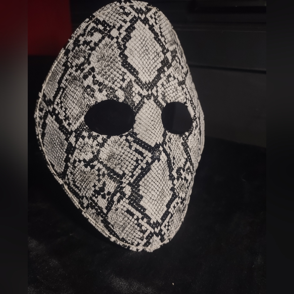 Arctic faux snakeskin Friday the 13th Jason mask